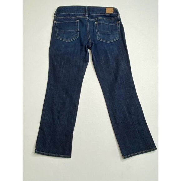 AMERICAN EAGLE AEO Artist Dark Wash Denim Cropped Jeans sz 4 - Picture 6 of 6